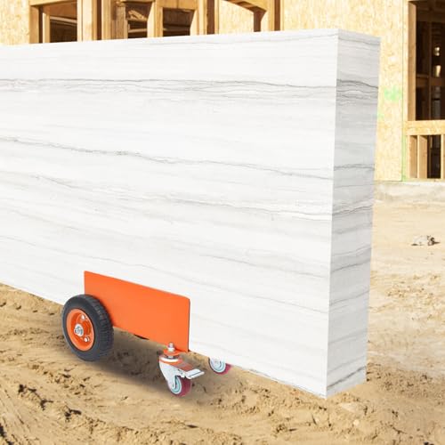 Heavy Duty Panel Cart for Drywall Sheet Metal, 661 lbs Capacity Panel Carrier with 2 Pneumatic Wheels and 2 Swivel Casters for Construction Site Warehouses