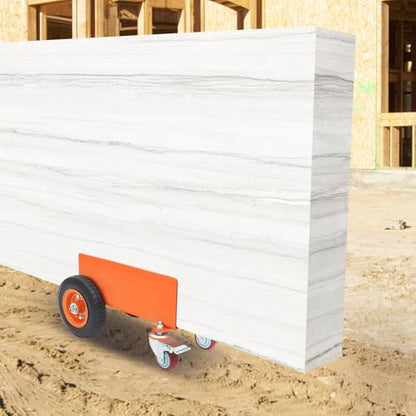 Heavy Duty Panel Cart for Drywall Sheet Metal, 661 lbs Capacity Panel Carrier with 2 Pneumatic Wheels and 2 Swivel Casters for Construction Site Warehouses