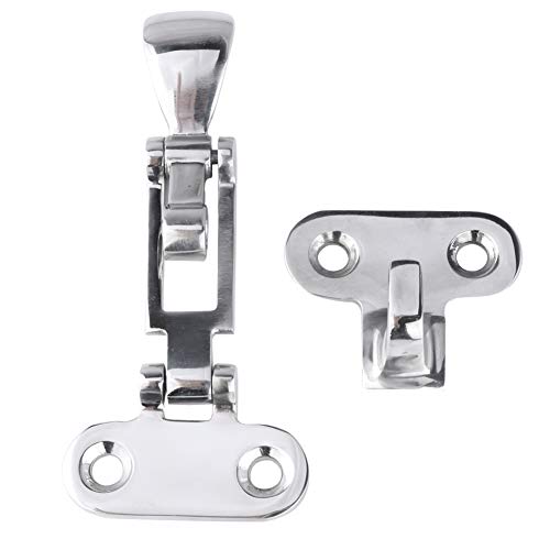 Marine 316 Stainless Steel Anti-Rattle Lockable Hatch,Hold Down Clamp Latch,Marine Hatch Locker (2 PCS)