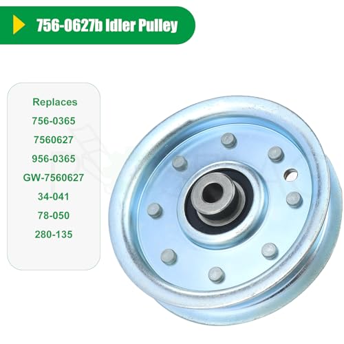 2 Pack 756-0627D Idler Pulley for Cub Cadet LT1045 LT1046 Decks - color: T11 2x756-0627