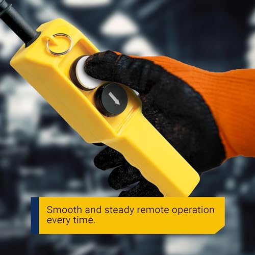 ASI P02.1 2-Button Ergonomic Grip Pendant Station, 600 Volt Maximum Operating Voltage, 1NO/1NC Contact, Up-Down Arrows, Waterproof, Shock-Proof