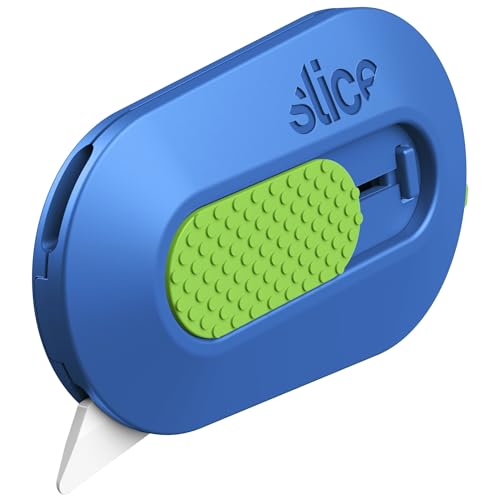Slice Mini Box Cutter | Manual Retracting | Safe Ceramic Box Cutter Lasting 11x Longer than Metal | Box Opener | 1 Pack | Blue - color: Blue, size: 1 Pack