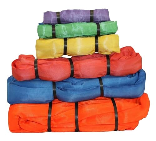 Mytee Products Round Sling 6' Green 5300# Vertical 4200# Choker 10600# Basket (2 Pack) - color: Green - Vertical Capacity: 5,300 lbs., size: 6 Feet, style: 2 - Pack
