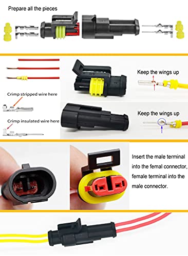 708pcs 1/2/3/4/5/6 Pin Connector Automotive Electrical Waterproof Connector - style: 708 pcs