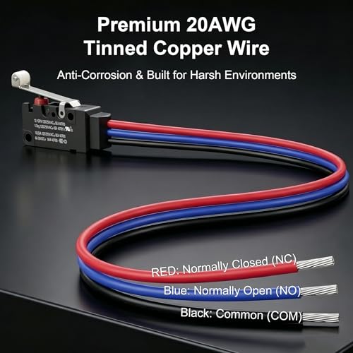 Heavy Duty IP67 Waterproof Micro Switch, UL Recognized Component - size: WS2-Roller Lever