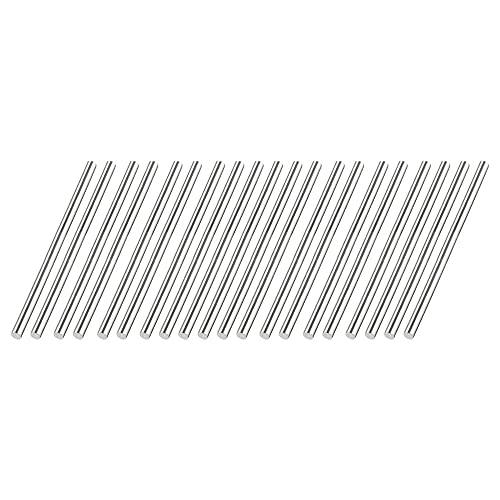 uxcell 3mm x 50mm 304 Stainless Steel Solid Round Rod for Drift Punches DIY Craft Model Plane Model Ship Model Cars - 20pcs - size: 3mm x 50mm