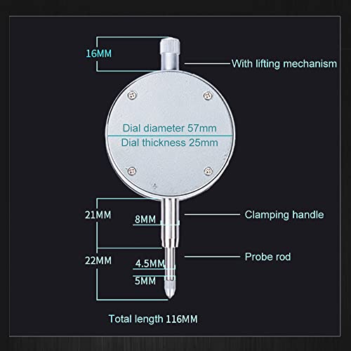 Digital Dial Indicator 0.01mm/0.0005inch, 0-12.7mm - style: 0.01mm