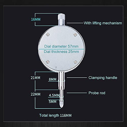 Digital Dial Indicator 0.01mm/0.0005inch, 0-12.7mm - style: 0.01mm