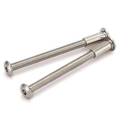 M6 Furniture Joint Connector Bolt & Cap Nut Kit 70MM 10pcs - size: 70mm (10pcs)