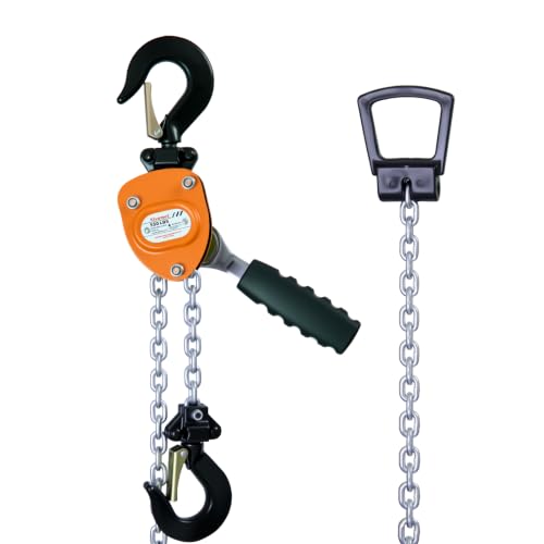 Lever Chain Hoist, G80 Load Chain, 10 ft Lift, 550 lb (1/4 Ton) - size: 550 lb (0.25 MT)