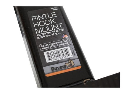 Buyers Products PM87 Pintle Hook Mount 3-Position 2 Inch Receiver Black - size: 9 in. Shank, style: 3-Position