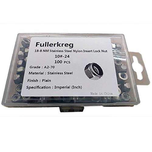 Fullerkreg #10-24 Hexagon Nylon Locking Nuts, 100 Pack - size: 10-24 (100 Pack)