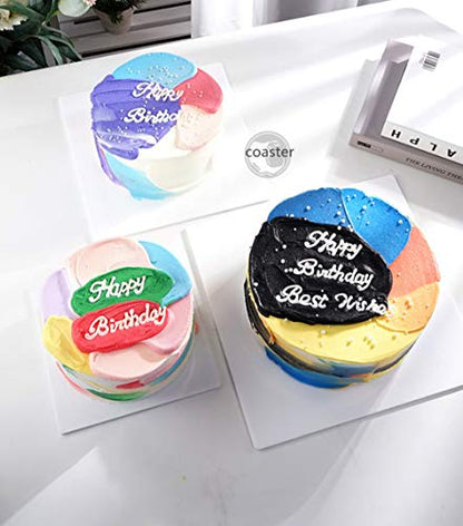 Blank Clear Acrylic Square Material,Plexiglass Laser Cut Square Sheet with Round Corners, DIY Accessory 1/8" Thickness (3.0") - size: 3.0"
