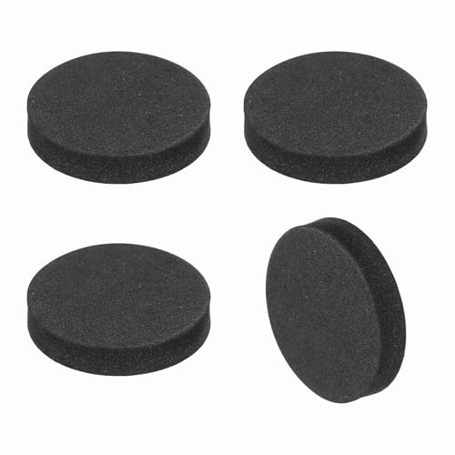 MECCANIXITY 4 Pcs Single Sided Speaker Isolation Feet Pads, 25mmx5mm Non Slip Foam Shock Absorption Base Pad Amplifier Stand Feet Mat for Speaker HiFi Home Theater Sound System, Black - size: 25mmx5mm