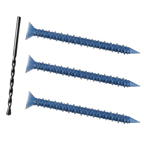 3/16 x 2-1/4" Flat Head Concrete Screw Anchor, for Anchoring to Masonry, Block or Brick (100Pcs) - size: 3/16 x 2-1/4", style: Flat Head