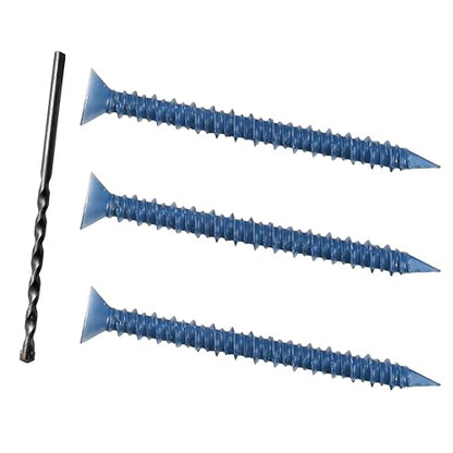 3/16 x 2-1/4" Flat Head Concrete Screw Anchor, for Anchoring to Masonry, Block or Brick (100Pcs) - size: 3/16 x 2-1/4", style: Flat Head