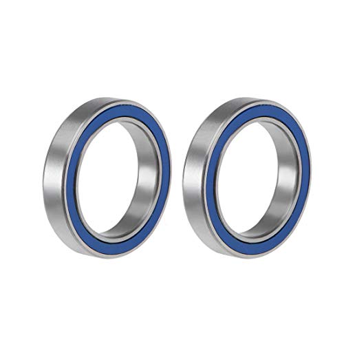 uxcell 6702-2RS Deep Groove Ball Bearing 15x21x4mm Double Sealed ABEC-3 Bearings 2-Pack - size: 15x21x4mm