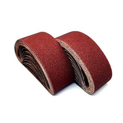 3 x 24 Sanding Belt 80 Grit, 18 Pack - color: 80 Grit, size: 3x24in