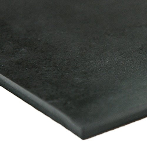 Nitrile Commercial Grade Rubber Sheet, Black, 60A, 0.031" x 24" x 36" - size: 24 x 36 x 0.031 in.