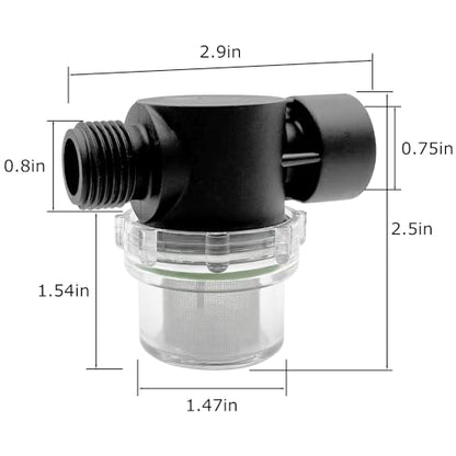 1/2" Female NPT in-Line Strainer with 60 mesh Stainless Steel Filter Screen (1/2“ 60 Mesh)