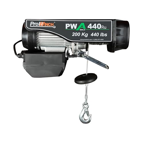 Prowinch Electric Hoist, 110V/120V, 440lbs Lifting Capacity, 38ft Lifting Height, Wireless Remote Control, Upper & Lower Limit Switches for Home Improvement, Warehouse Clearance, Garage Hoist System - size: 440 lb Wireless Remote