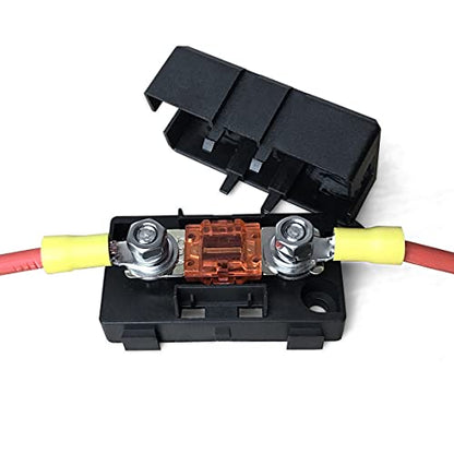 MGI SpeedWare Mini-ANL/MIDI Inline Fuse Holder with Cover and Bolt-Down Studs (50A Fuse) - size: 50A Fuse