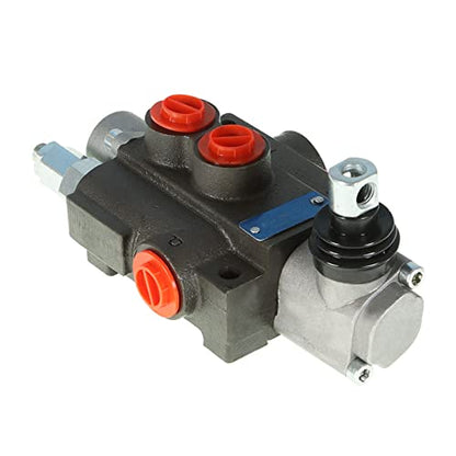 waltyotur Hydraulic Directional Control Valve, 1 Spool 11 GPM Hydraulic Loader Valve, BSPP Ports, 3600 PSI Directional Control Valve For Tractors Loaders Tanks