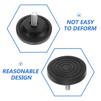 Furniture Leveling Feet Adjustable Anti-Slip Pads M8 M10 Screw-in for Treadmill Exercise Bike Sofa Table Chair Cabinet Stability and Noise Reduction 2 Pack