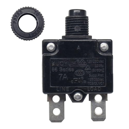 Genuine KUOYUH 88 Series (7A) 125/250VAC 32VDC 50/60Hz Thermal Overload Circuit Breaker 7A - style: 7A