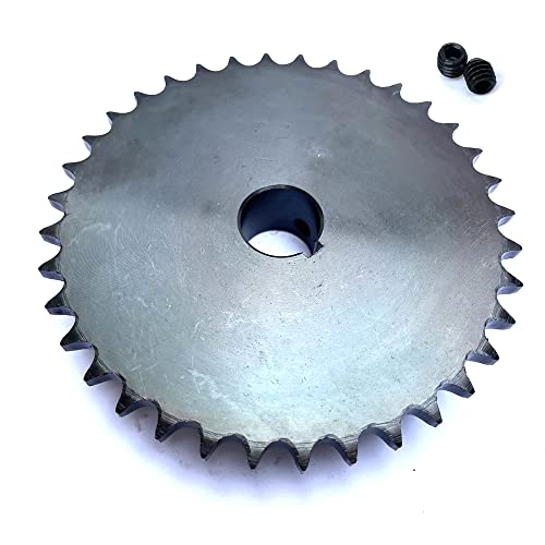 #40 Roller Chain Sprocket B Type 1" Bore Rust Prevention Hardened 36 Tooth - size: 1" Bore 36 Tooth, style: Apply #40 Roller Chain