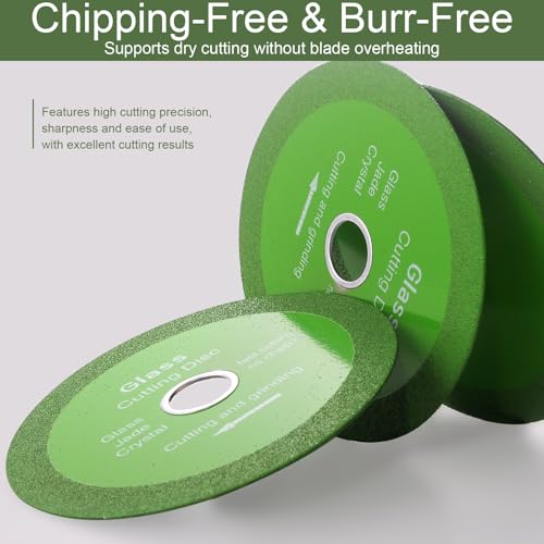 10 Pack Glass Cutting Disc, 4" Diamond Blade for Angle Grinder - size: 10 x 4"