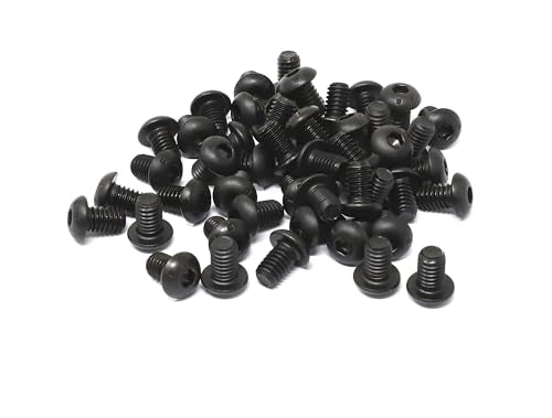 iexcell 50 Pcs 5/16-18 x 1/2" Alloy Steel 10.9 Grade Hex Socket Button Head Cap Screws Bolts Kit, Black Oxide Finish - size: 5/16-18 x 1/2"