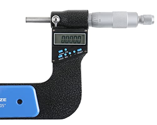 Accusize Industrial Tools 4-5''/100-125 mm 7 Keys Electronic Digital Outside Micrometers, 0.00005'' Or 0.001 mm Resolution, Ac21-5022 - size: 4-5" / 100-125 mm