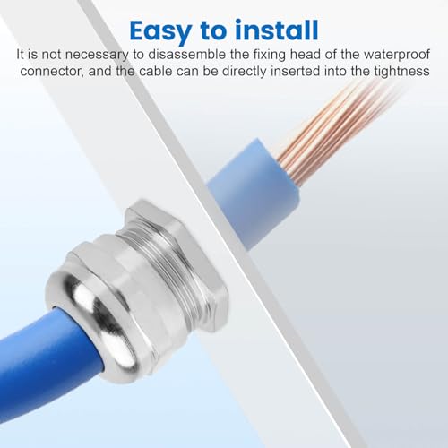 4 Pcs 1/4" NPT Nickel-Plated Copper Cable Gland - style: 1/4" NPT