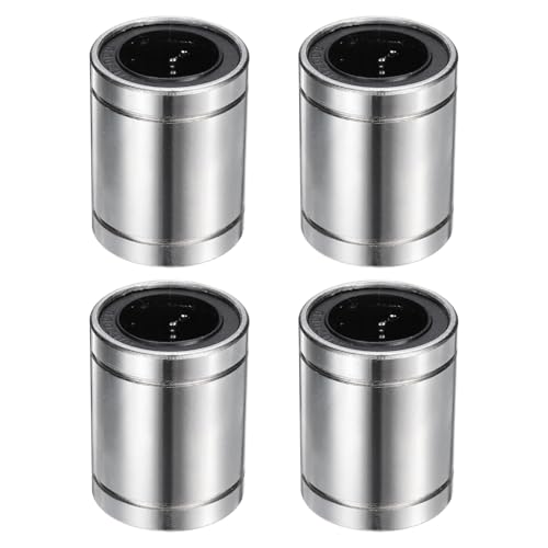 uxcell 4Pcs LM20UU Linear Bearing 20mm Bore 32mm OD 42mm Length Linear Ball Bearings Nickel Plated Surface Double Side Rubber Sealed Bearing Steel for CNC Machine 3D Printer - size: LM20UU