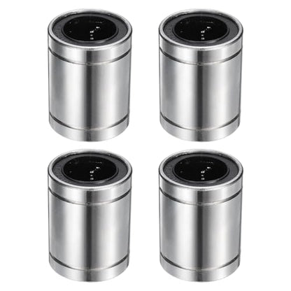 uxcell 4Pcs LM20UU Linear Bearing 20mm Bore 32mm OD 42mm Length Linear Ball Bearings Nickel Plated Surface Double Side Rubber Sealed Bearing Steel for CNC Machine 3D Printer - size: LM20UU