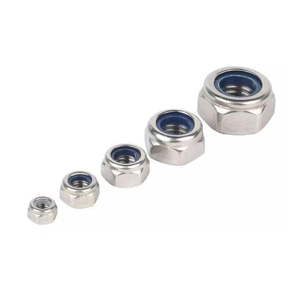 M10-1.5 Lock Nuts, M10 Nylon Insert Locknuts 304 Stainless Self Clinching Nuts, Bright Finish, Full Thread Nylock Nuts,10Pcs - size: M10(10PCS)