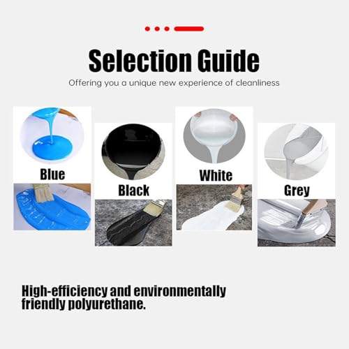Polyurethane Waterproof Coating KIt,35.2OZ,Kaida Paint,Waterproof Sealant,Polyurethane Coating for Roofs,Walls,Garden,Gutter,Concrete Cracks Holes Leak Repair (1000g,Gray) - color: Gray