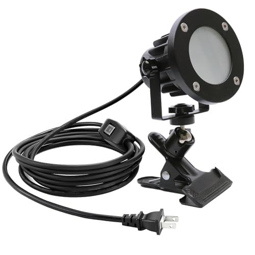 Clip Floodlight 15W LED Work Light IP65 Waterproof 150W Equivalent 11.5ft 3.5m Cord with Plug Lights for Workshop Garage, Construction Site Applicable to Various environments (15W Warm White) - color: 15W Warm White