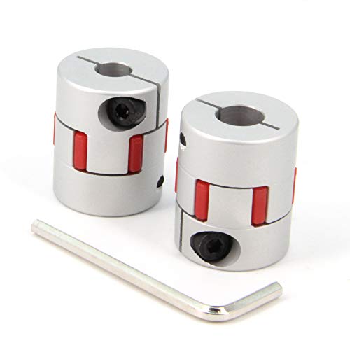 2PCS 8mm to 10mm Aluminium Plum Flexible Shaft Coupling Diameter25mm Length30mm 8x10mm Motor Connector Flexible Coupler for 3D Printer CNC Machine and Servo Stepped Motor（8x10mm） - size: 8x10mm, style: D25 L30