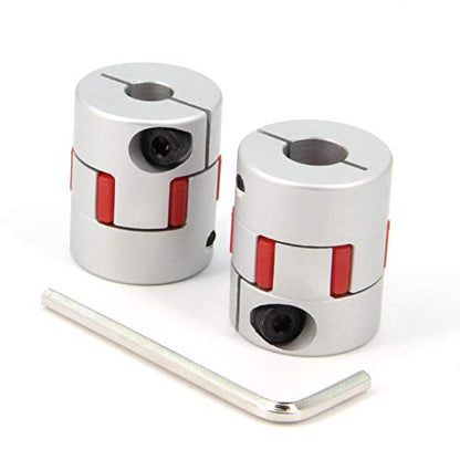 2PCS 8mm to 10mm Aluminium Plum Flexible Shaft Coupling Diameter25mm Length30mm 8x10mm Motor Connector Flexible Coupler for 3D Printer CNC Machine and Servo Stepped Motor（8x10mm） - size: 8x10mm, style: D25 L30