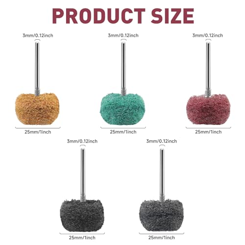 100 PCS Abrasive Buffing Wheel, 1 Inch Polishing Kit 80-600 Grit - style: Mix Color 100pcs