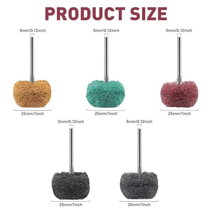 100 PCS Abrasive Buffing Wheel, 1 Inch Polishing Kit 80-600 Grit - style: Mix Color 100pcs
