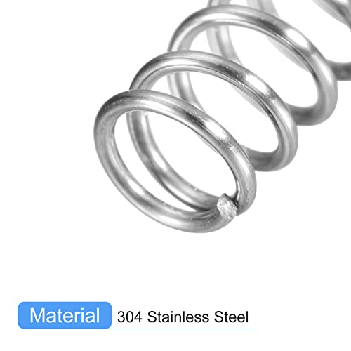 uxcell 5Pcs Compression Spring 304 Stainless Steel 4mmOD,0.5mmWD,15mmFL - size: 4x0.5x15mm