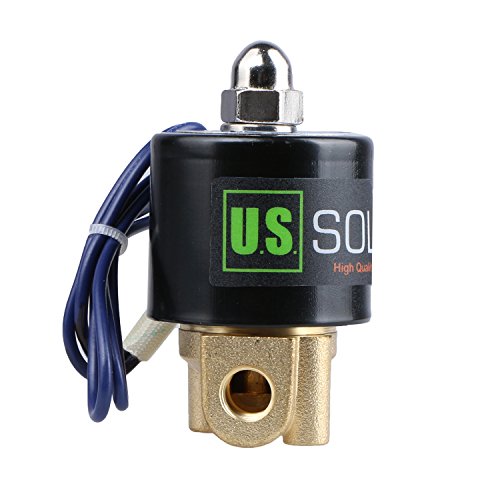 U.S. Solid 1/8" Brass Electric Solenoid Valve 12V DC Normally Closed NBR - size: 1/8" NC