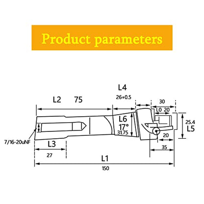 WFLNHB 1" R8 Shank Shell Mill Arbor Adapter Replacement for Bridgeport Machine