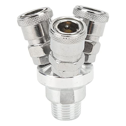 3 Way Quick Coupler Quick Connect Air Hose Splitter Universal Type Male Thread Swivel Air Compressor Fittings G1/2