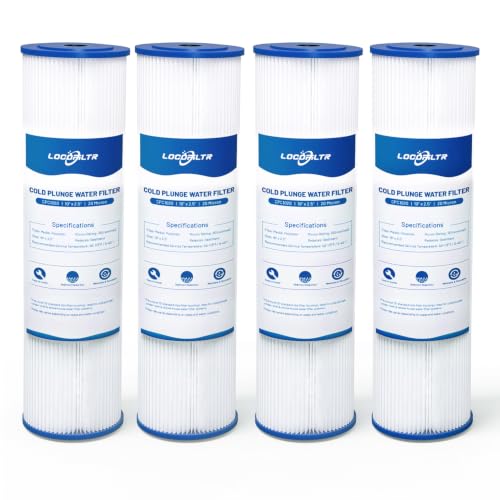 20 Micron 10" x 2.5" Cold Plunge Water Filter Cartridge, Pack of 4