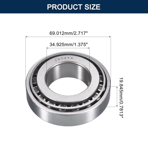 2 Pack 14137/274 Tapered Roller Bearing Cone and Cup Set - size: 14137/14274
