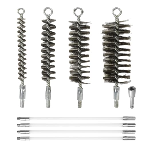 50 Inch Pipe Cleaning Brush Set with Stainless Steel Bristles